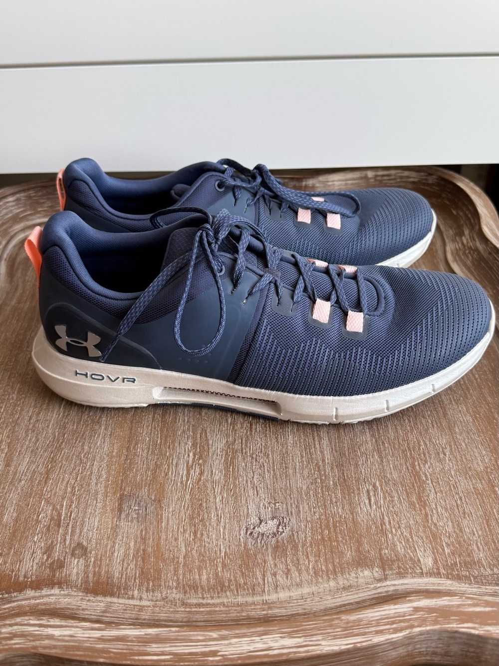 Under Armour Women’s Navy Athletic HOVR Shoes with Pink Accents | Size 12
